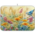thumbnail image 1 of Wildflowers Dish Drying Mat, Absorbent Microfiber Pad Protector For Kitchen Counter Top Mat Dish Drainboard 18x24in Home Decor, 1 of 7