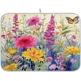 thumbnail image 1 of Wildflowers Dish Drying Mat, Absorbent Microfiber Pad Protector For Kitchen Counter Top Mat Dish Drainboard 18x24in, 1 of 7