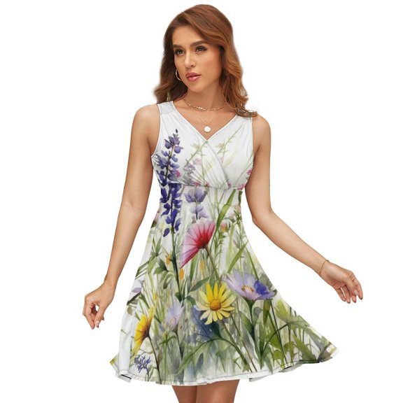 Wildflowers Floral Nursery Dress Fashion Beach Long Dresses Female Party Printed Sundress