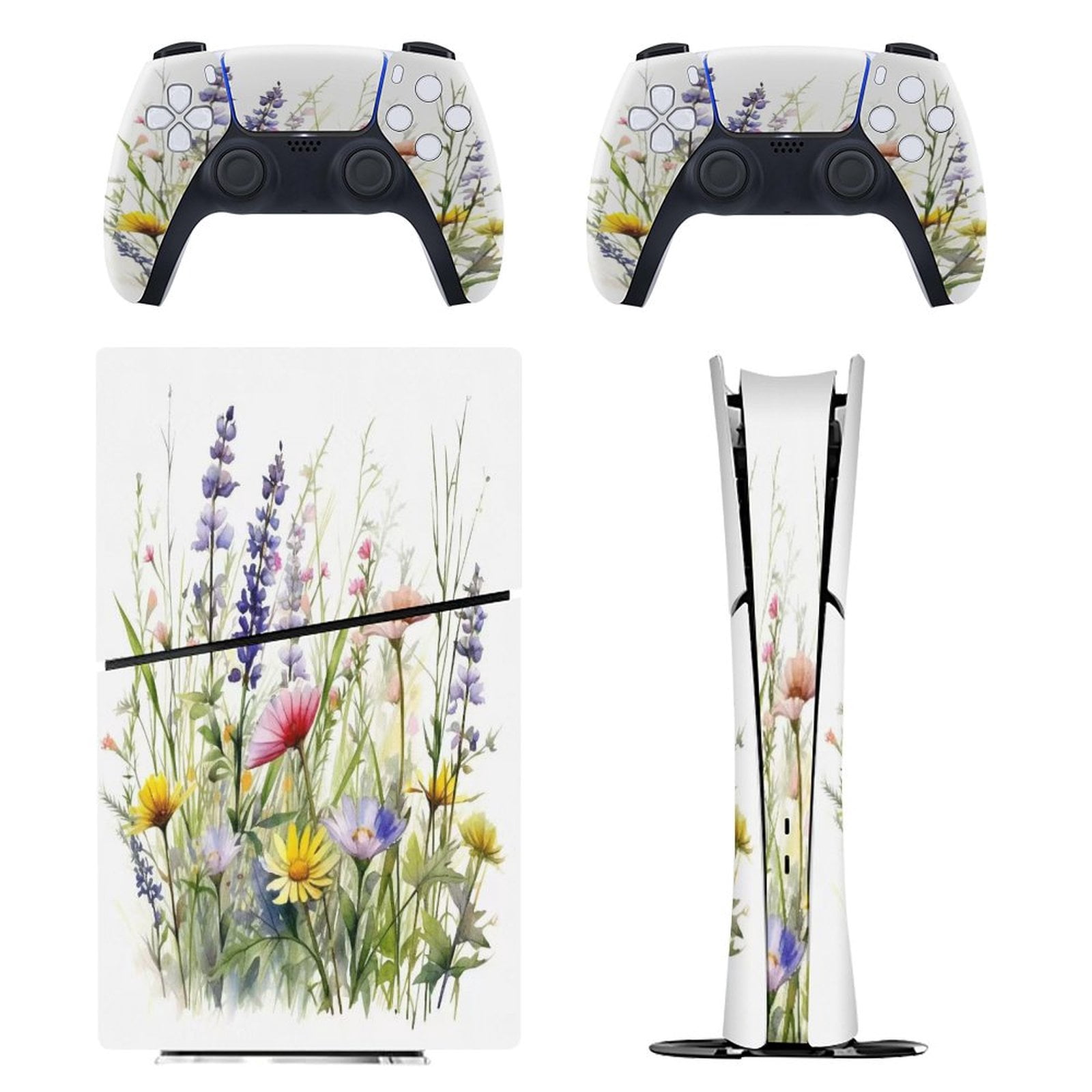 Wildflowers Floral Nursery PS5/PS5 Slim Digital Disc Skin Sticker For ...