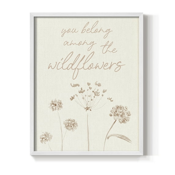 Wildflowers Framed Print - Solid Wood in Single Picture Frame Solid Wood 2 Framed Print