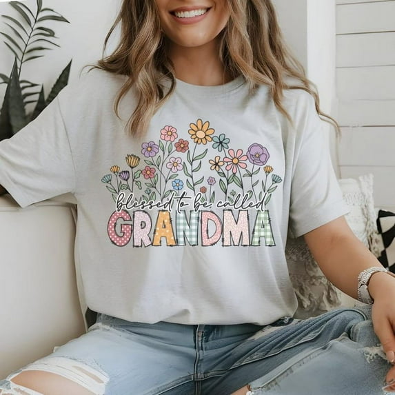 Wildflowers Grandma Shirt, Grandma Gift for New Grandmother Shirt, Gift for Grandma tshirt mother's day