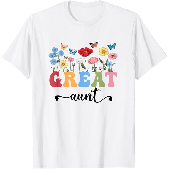 Wildflowers Great Aunt Floral Mother's Day Great Aunt T-Shirt TShirt