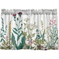 thumbnail image 1 of Wildflowers Kitchen Curtains 2 Panels UV Protected Tier Curtains, Half Window Curtains Kitchen Tiers for Guest Room Bathroom Sink Laundry Room Basement,36 x 27 Inch, 1 of 7
