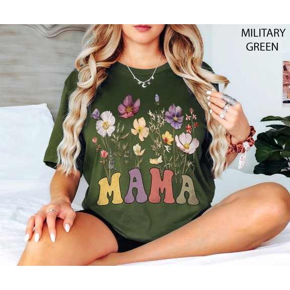 Wildflowers Mama Shirt, Mama Shirt, Retro Mom TShirt, Mother's Day , Flower Shirts for Women, Floral New Mom , Mama,Mom Tee Sweatshirt All Size S-5XL