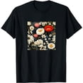 thumbnail image 1 of Wildflowers Pattern Illustration Black Background Graphic T-Shirt, 1 of 5