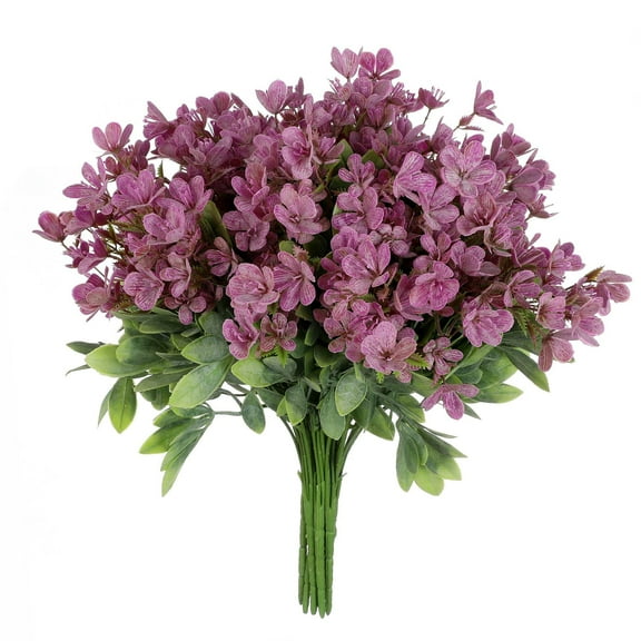 Wildflowers Real-Touch Artificial Flowers Faux Bouquets, Bulk 10pcs (Magenta-Violet)