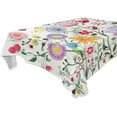 thumbnail image 1 of Wildflowers Rectangle Tablecloth Waterproof Polyester Table Clothative Stain Resistant & Wrinkle Resistant Washable Table Cover for Dining Table/Party/Camping 54x54 Inch Decor Gift, 1 of 7