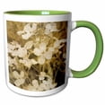thumbnail image 1 of 3drose, Wildflowers Sepia Grunge, 15oz Two-tone Green Mug, 1 of 6