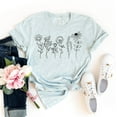 thumbnail image 1 of Wildflowers T-shirt Floral Top Women's Botanical Shirt Nature Lover Tshirt Inspirational Shirts Gardening Gift Plantation Tee, 1 of 3