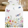 thumbnail image 1 of Wildflowers Table Runner 108 Inches Long Farmhouse Dress Scarves, Spring Country Tulip Butterfly Floral Leaf Dining Tablerunner for Coffee Table/Kitchen Island/Party Décor, 13" x 108", 1 of 8