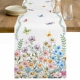 thumbnail image 1 of Wildflowers Table Runner - 72 Inch Long Farmhouse Country Dragonfly Butterfly Floral Cotton and Linen Blended Dress Scarves Farmhouse Table Runner for Kitchen Dining, Coffee Table, 13" x 72", 1 of 8