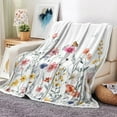 thumbnail image 1 of Wildflowers Throw Blanket Floral Printed Super Soft Flannel Throw Blanket Lightweight Warm and Cozy Throw Blanket for Couch Sofa Bed Decor 50 X 60 Inch, 1 of 1