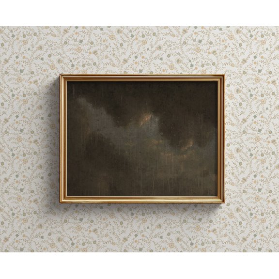Wildflowers Wall Art Minimalist Country Landscape Home Decor Vintage Cloud Landscape Wall Art Artwork Gallery