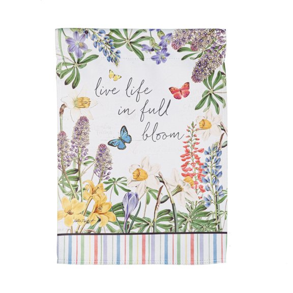 Wildflowers and Butterflies Garden Suede Flag
