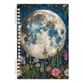 thumbnail image 1 of Wildflowers and Trees Surrounded Full Moon Notebooks 1-subject Journal 60 Sheets A5 College Ruled Paper Detachable Ring 8.3"x5.7", 1 of 8