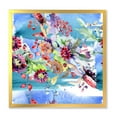 thumbnail image 1 of Wildflowers and Vibrant Wild Spring Leaves XIII 30 in x 30 in Framed Painting Canvas Art Print, by Designart, 1 of 4