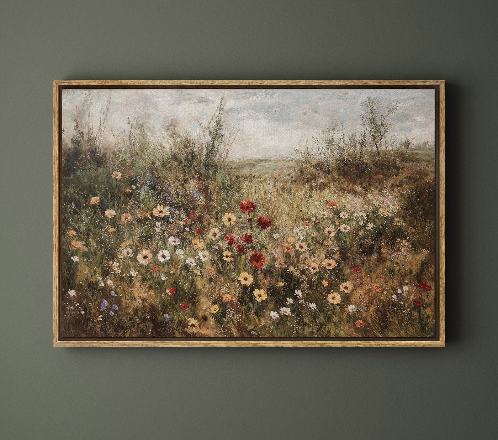 Wildflowers field Wall Art Poster and