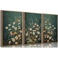 thumbnail image 1 of Wildflowers flower Canvas Wall Art Emerald Green Wall Decor Pictures Botanical Landscape Painting Wildflower Field Prints Modern Farmhouse Floral artwork for bedroom bathroom（Only canvas）, 1 of 6
