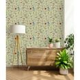 thumbnail image 1 of Wildflowers on Green Background Wallpaper Peel-and-Stick - 25"W x 125"H, 1 of 3