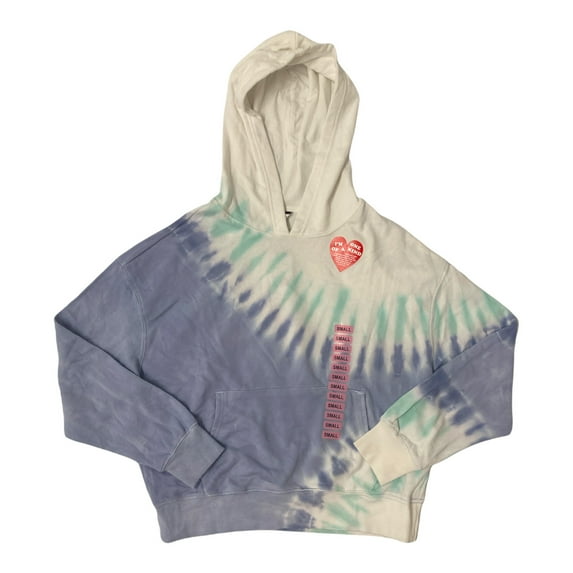 Wildfox Women's French Terry Relaxed Fit Tie-Dye Hoodie (Peri Shibori, XS)