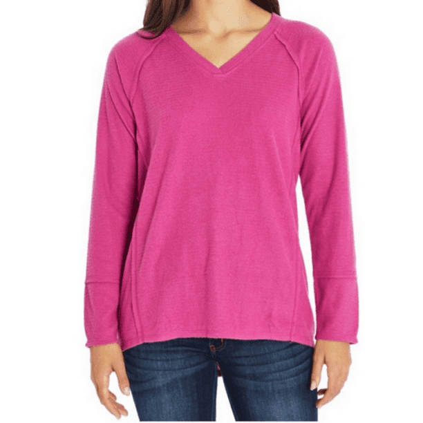 Wildfox Women's Long Sleeve V-Neck Haley Brushed Sweater