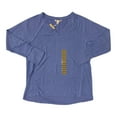 thumbnail image 1 of Wildfox Women's Long Sleeve V-Neck Haley Brushed Sweater Waffle Top (Purple Orchid, L), 1 of 1