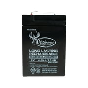 Wildgame Innovations 6V New Version Rechargeable Battery for Game Feeders Outdoor Long-Lasting Sealed Lead-Acid Tab Style Rechargeable Battery