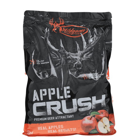 Wildgame Innovations Apple Crushed 5lb Deer Attractant | Powerful Long-Lasting Nutrient-Filled Sweet Ripe Apple Deer Feed for Hunting & Game Tracking