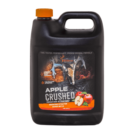 Wildgame Innovations Apple Crushed Liquid Deer Attractant, 1 Gallon Time-Released Juiced Sweet & Salty Mineral Lick with Airborne Extreme Scent Dispersion