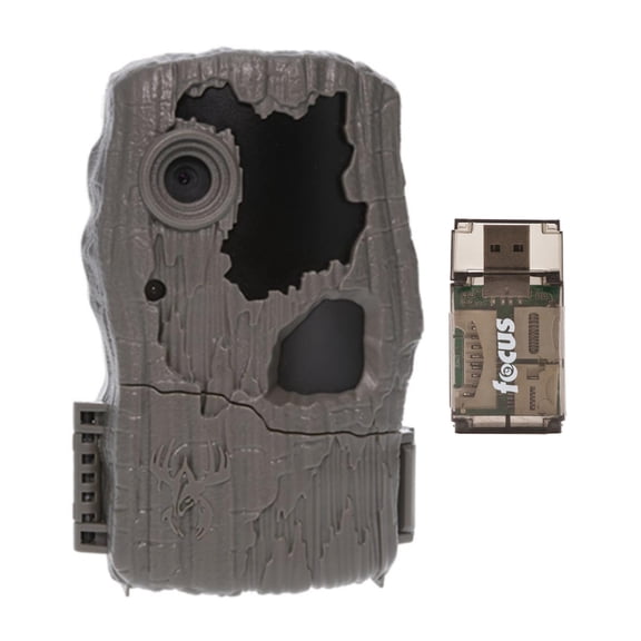 Wildgame Innovations Spark 2.0 Combo Lightsout 18MP Trail Camera with 70-Feet Detection Range Bundle with 4-In-1 USB Card Reader with 480 MBPS Transfer Speed and Lightweight Design (Black) (2 Items)