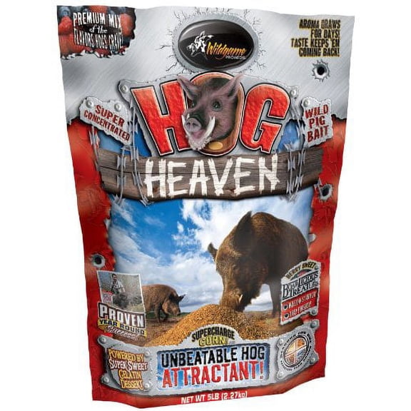 Wildgame Innovations Hog Heaven 5lb Hunting Attractant | Long-Lasting Powerful Effective Ready-to-Use Nutritious Berry-Flavored Granular Hog Feed