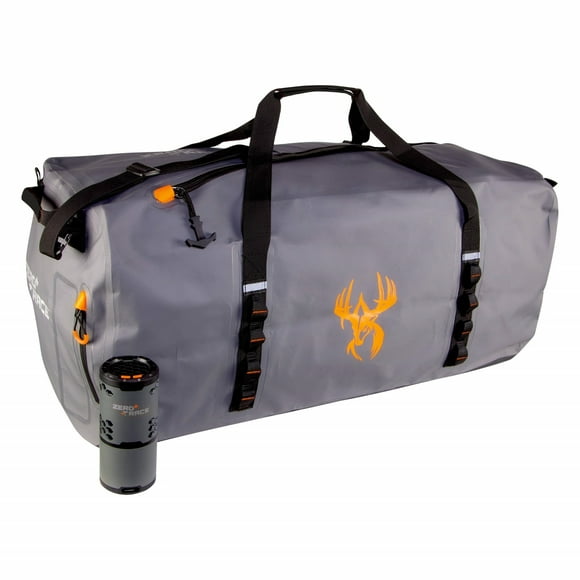Wildgame Innovations ZeroTrace Scent Elimination Duffel Bag, 120 L | Durable Water-Resistant Hunting Gear Bag with PureION Generator, Removable Holster & Shoulder Strap