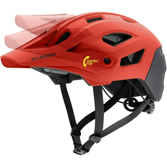 Wildhorn Corvair Mountain Bike Helmet, Ember Red, LRG-XL