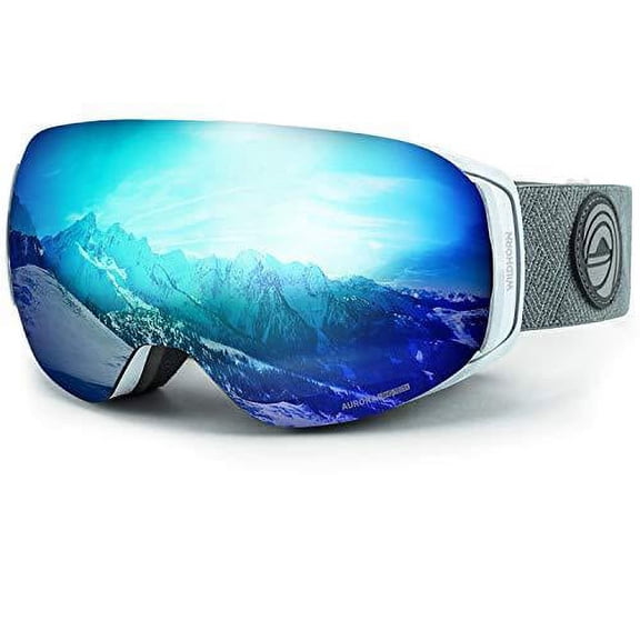 Wildhorn Roca Snowboard & Ski Goggles - US Ski Team Official Supplier,White/Blue
