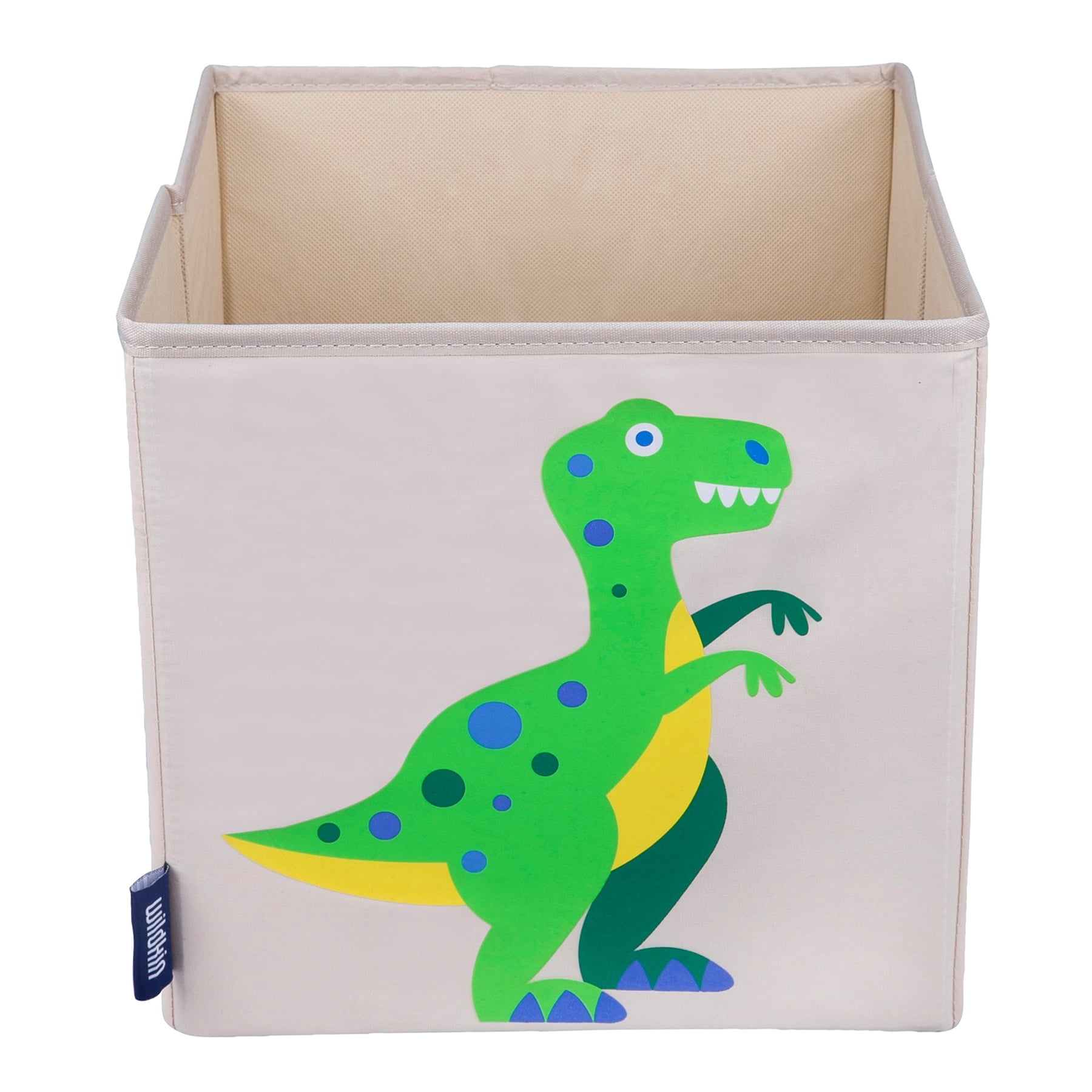 Wildkin 10 Inch Kids Storage Cube for Boys and Girls, Toy Organizer (Dinosaur Land Blue)
