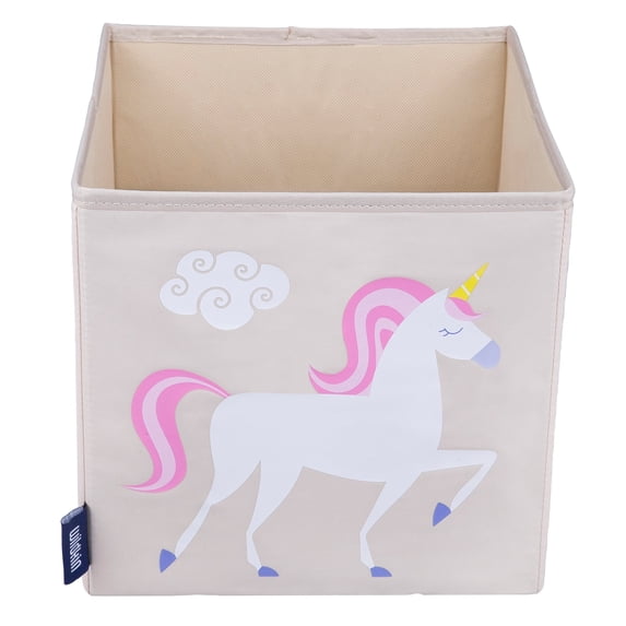 Wildkin 10 Inch Kids Storage Cube for Boys and Girls, Toy Organizer (Unicorn Purple)