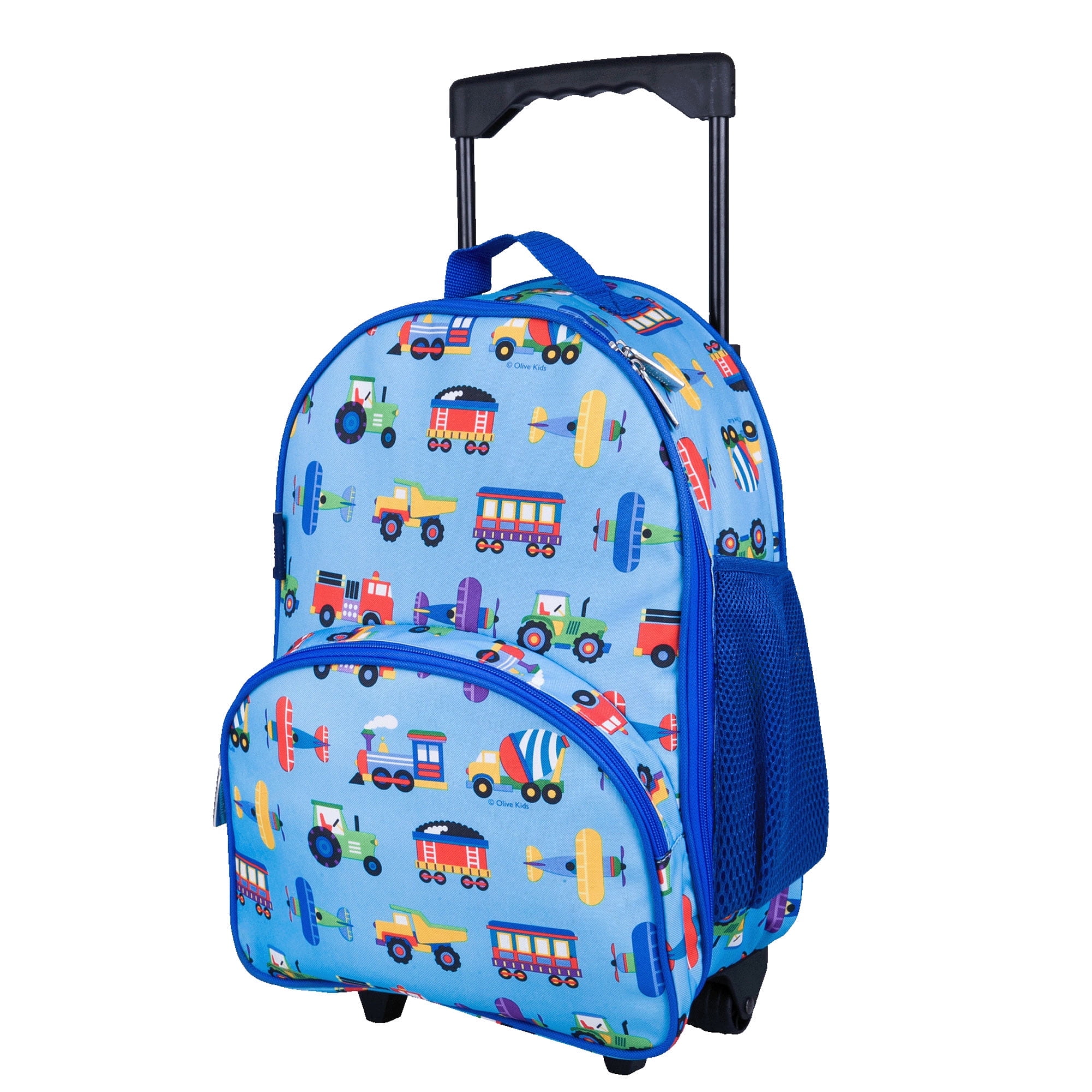 Wildkin 12" Toddler Spinner Kids Rolling Carry On Luggage, Blue