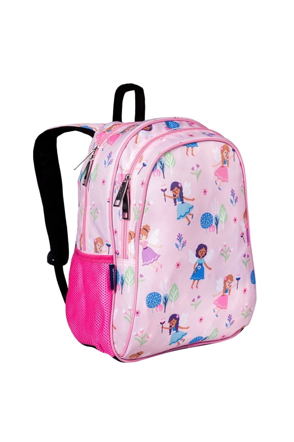15 Inch Kids Backpack for Boys & Girls, 600-Denier Polyester Backpack for Kids (Fairy Garden)