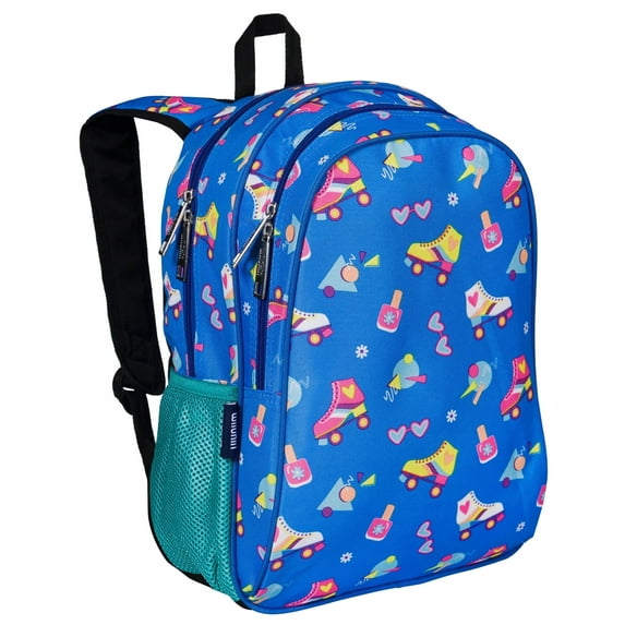 Wildkin 15 Inch Kids Backpack for Boys & Girls, 600-Denier Polyester, Features Padded Back & Adjustable Strap (Rad Roller Skates)