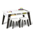 thumbnail image 1 of Wildkin Arts and Crafts Table and Stool Set - Espresso/White, 1 of 7