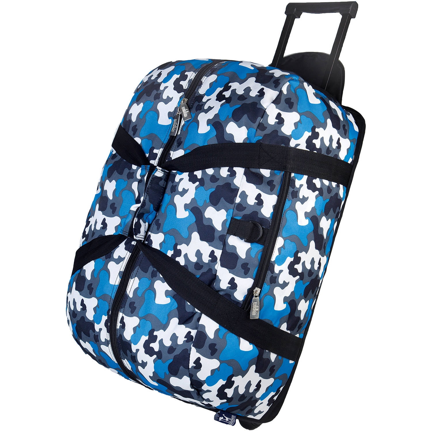 Wildkin Blue Camo Rolling Duffel Bag