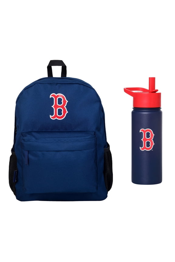 Boston Red Sox Backpack & 18 oz. Water Bottle 2-Piece Set