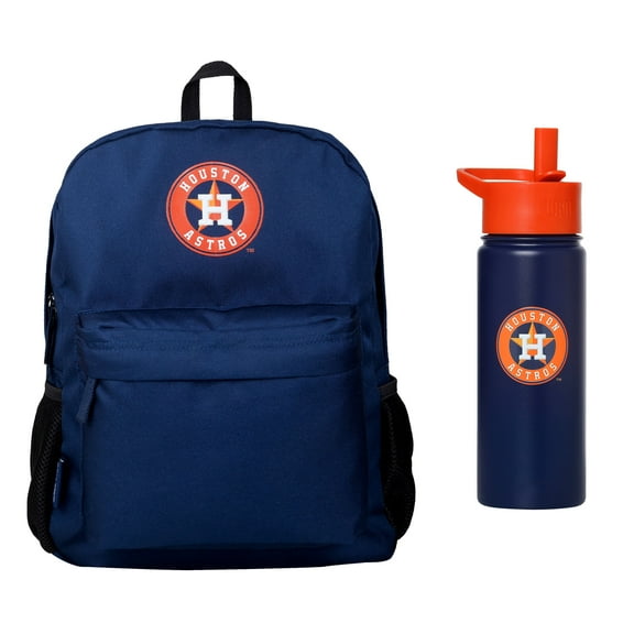 Wildkin Houston Astros Backpack & 18 oz. Water Bottle 2-Piece Set