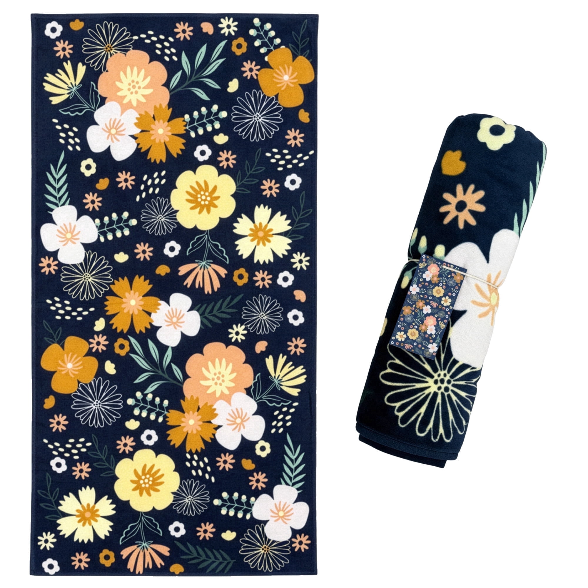 Wildkin Kids 100% Cotton Beach Towel for Boys and Girls (Wildflower Bloom)