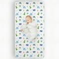 thumbnail image 1 of Wildkin Kids 100% Cotton Flannel Fitted Crib Sheet for Boys and Girls (Dinosaur Land Blue), 1 of 9