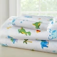 thumbnail image 1 of Wildkin Kids 100% Cotton Flannel Sheet Set for Boys and Girls - Toddler (Dinosaur Land Blue), 1 of 8