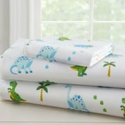 Wildkin Kids 100% Cotton Sheet Set for Boys and Girls - Toddler (Dinosaur Land Blue)
