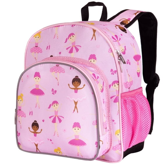 Wildkin Kids 12 Inch Backpack for Toddler Boys and Girls, Insulated Front Pocket (Ballerina Pink)