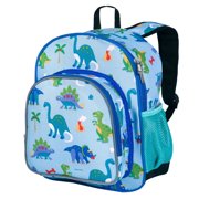 Wildkin Kids 12 Inch Backpack for Toddler Boys and Girls, Insulated Front Pocket (Dinosaur Land Green)